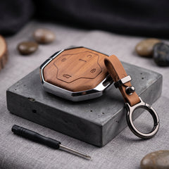 Jetour T2 Elite Series Metallic Car Key Case Luxury Zinc Alloy Protection Case(Brown)