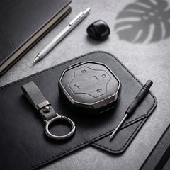 Jetour T2 Elite Series Metallic Car Key Case Luxury Zinc Alloy Protection Case(Grey)