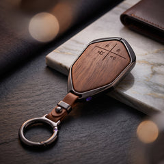 Deepal S05 Elite Series Metallic Car Key Case Luxury Zinc Alloy Protection Case(Brown)