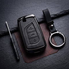 Corolla 2015 Grandy Model Elite Series Metallic Car Key Case Luxury Zinc Alloy Protection Case(Black)