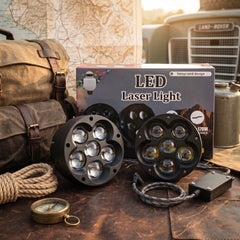7 Inch Round 6 Smd Auxiliary Projector Fog Spotlight For Motorcycles & Off-Road Vehicles
