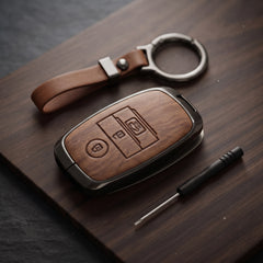 KIA Sportage Old 2020 Model Elite Series Metallic Car Key Case Luxury Zinc Alloy Protection Case(Brown)