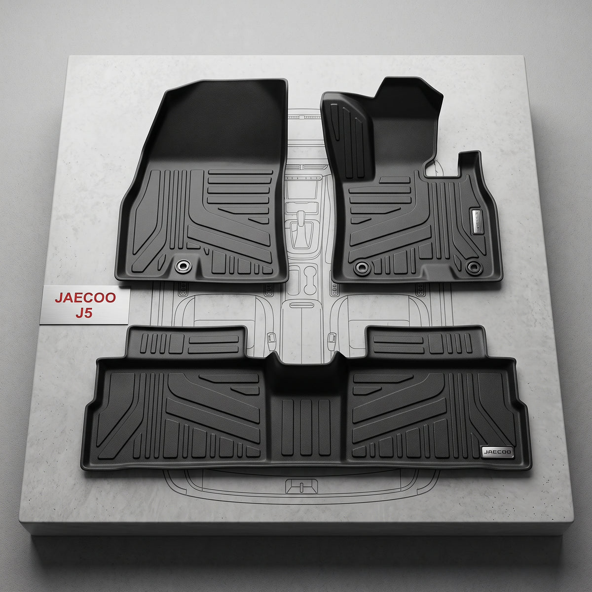 Jaecoo J5 Heavy Duty All-Weather TPE Car Floor Mats in Premium Quality