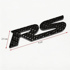 RS Metal Logo In Premium Quality 1  PC Black