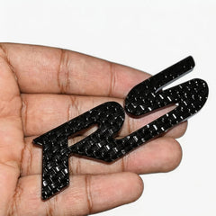 RS Metal Logo In Premium Quality 1  PC Black