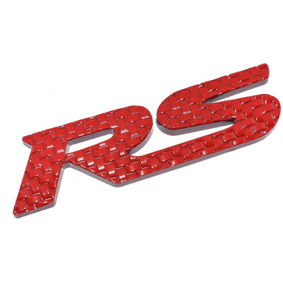 RS Metal Logo In Premium Quality 1  PC RED