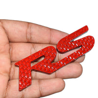RS Metal Logo In Premium Quality 1  PC RED