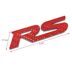 RS Metal Logo In Premium Quality 1  PC RED