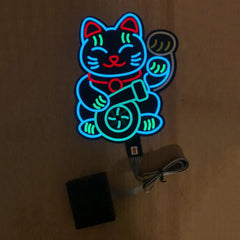 RICH CAT LED Car Window Sticker Windshield Electric Safety Decal Decoration Sticker Auto 1 Pc