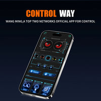 2 Pcs Set Universal Mobile Operated Angel Eye Modification Devil Eye Round Led Panel