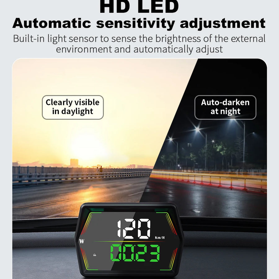 Universal G21 GPS HUD Gauge Car Digital Head Up Display Speedometer Odometer Campus Time