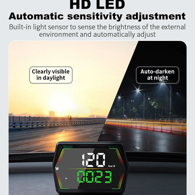 Universal G21 GPS HUD Gauge Car Digital Head Up Display Speedometer Odometer Campus Time