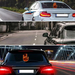 Finger Gesture Light with Remote Finger Light LED Car Back Window Sign Hand Funny Car Truck