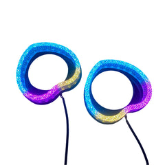 Universal Angel Eye Heart Shape Crystal Ring APP Control RGB LED For Car Headlight In Premium Quality 2 Pcs Set
