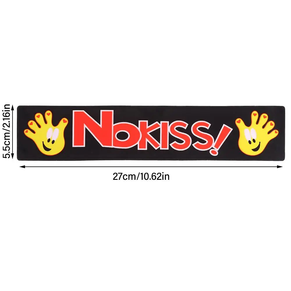 NO KISS! LED Car Window Sticker Windshield Electric Safety Decal Decoration Sticker Auto 1 Pc