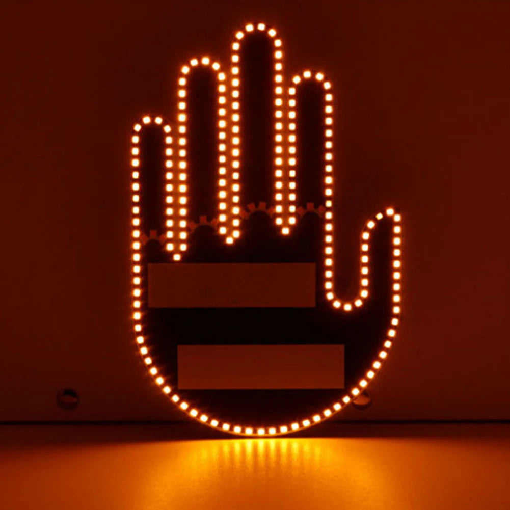Back Window Finger Finger Gesture Light with Remote Finger Light LED Car Back Window Sign ...