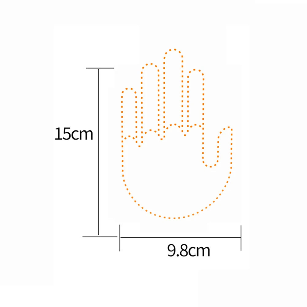 Back Window Finger Finger Gesture Light with Remote Finger Light LED Car Back Window Sign ...