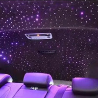 Liuhawk Single Head Fiber Optic 9.5ft Starlight Headliner Kit  500 Pcs 0.75mm with 100 pcs 1mm Meter Shooting Star, Sound Activated Remote APP Control CAR And HOME Roof Decor