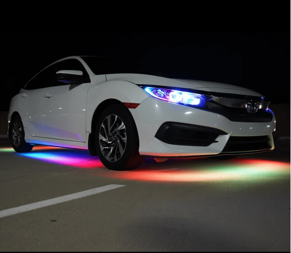 Car Glow Rods Universal Car Dynamic Style Under Glow Lights Car Exterior Light Strip ...