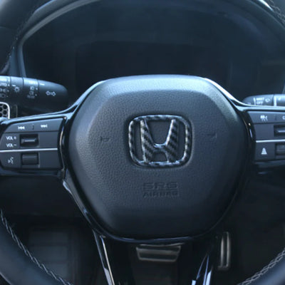 Honda Steering Logo Carbon Fiber Style Logo