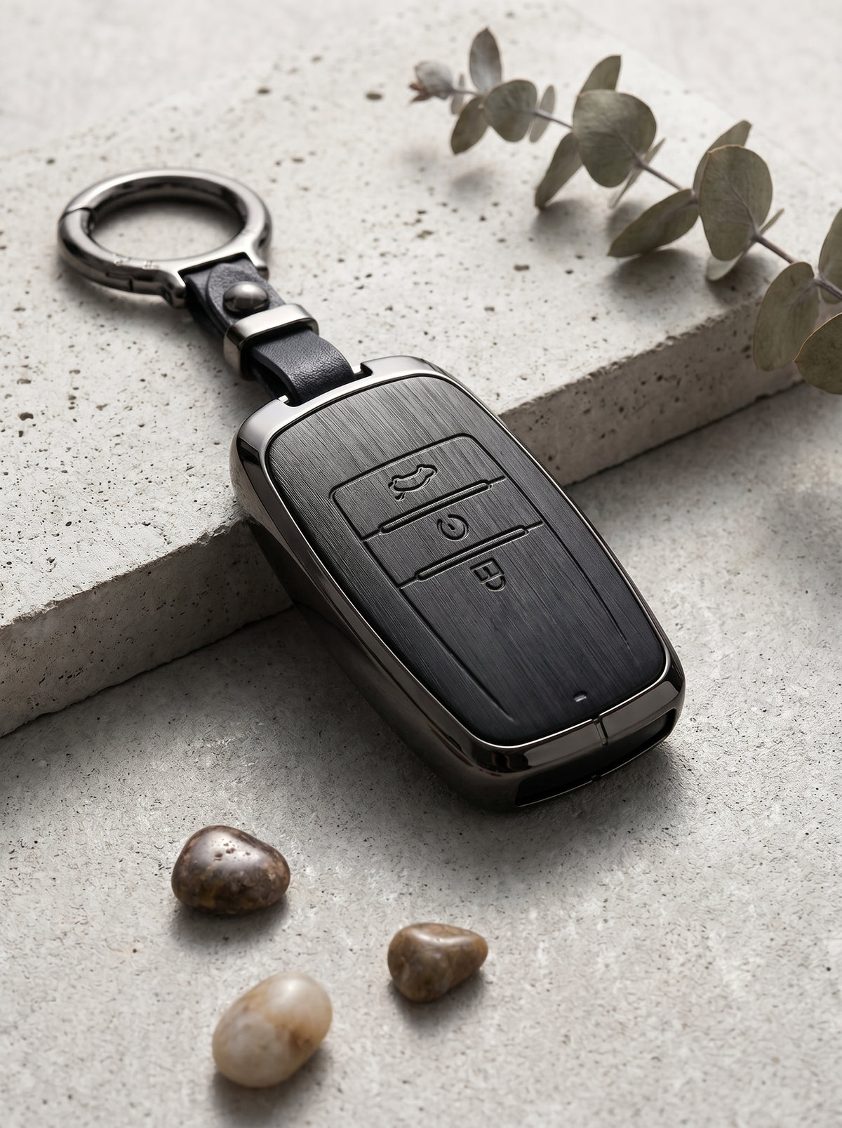 KIA Sportage Old Elite Series Metallic Car Key Case Luxury Zinc Alloy Protection Case(Black)