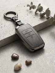 KIA Sportage Old Elite Series Metallic Car Key Case Luxury Zinc Alloy Protection Case(Grey)