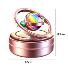 Universal Solar Power Car Perfume Air Freshener 360° Rotating Car Perfume Solar Energy Fragrance Car 1 Pc(Pink)