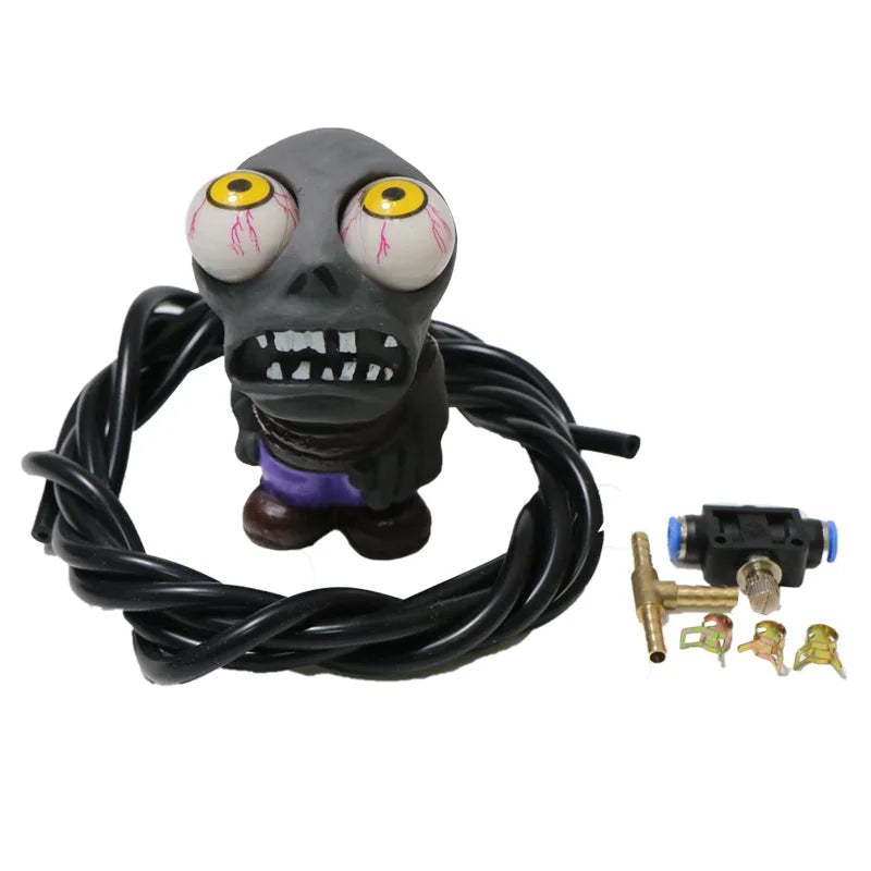 Universal Turbo Doll Car Accessories Rubber Zombie Explosive Eye Car Interior Dashboard Decoration 1 Pc