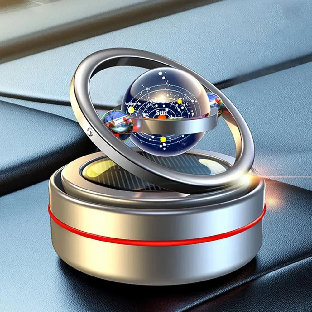 Sticker Car Solar Universal Solar Power Car Perfume Air Freshener 360° Rotating Car Perf ...