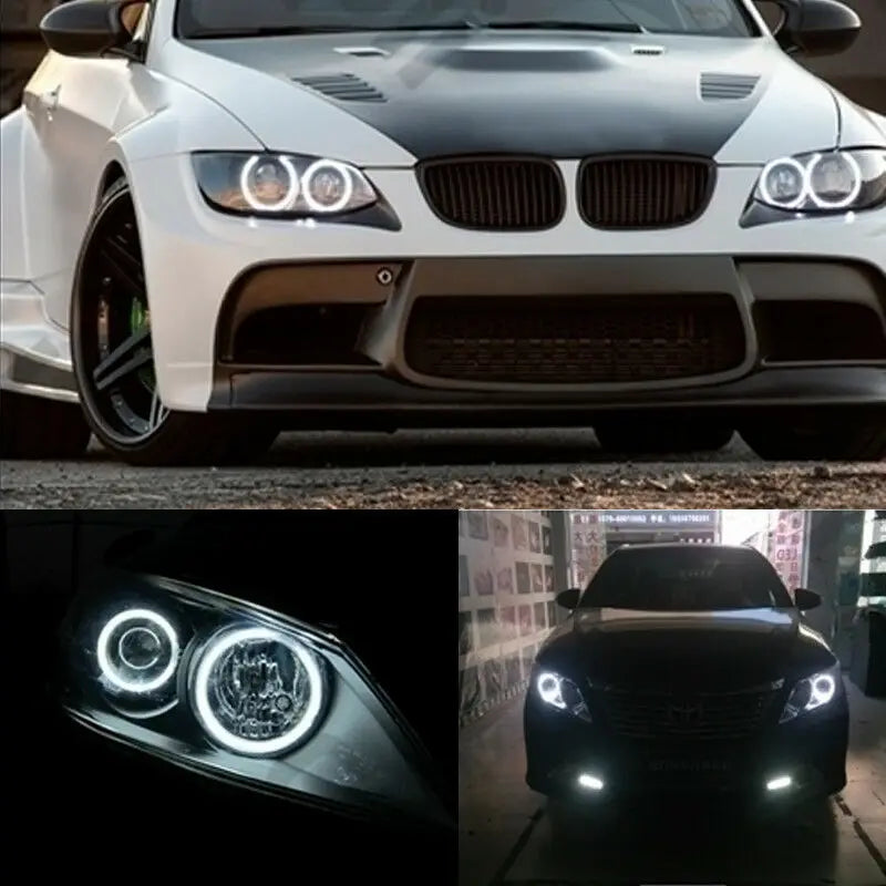 Led Angel Eye Rings Universal Square LED Angel Eyes Rings Lights Super Bright Headlight An