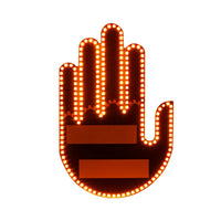 Finger Gesture Light with Remote Finger Light LED Car Back Window Sign Hand Funny Car Truck