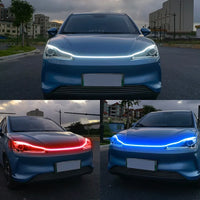 Car Hood LED Light Strip 4 Feet Flexible Strip LED Daytime Running Lights for Bonnet