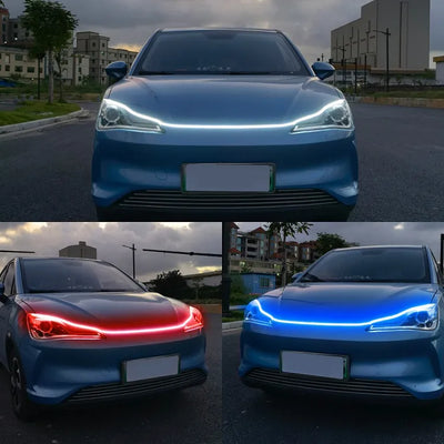 Car Hood LED Light Strip 4 Feet Flexible Strip LED Daytime Running Lights for Bonnet