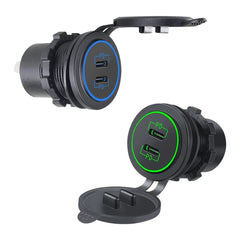 Universal USB Type C 3.0 Quick Charge Fast Charger Type C Car Charger Socket 12V-24V for Car
