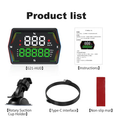 Universal G21 GPS HUD Gauge Car Digital Head Up Display Speedometer Odometer Campus Time