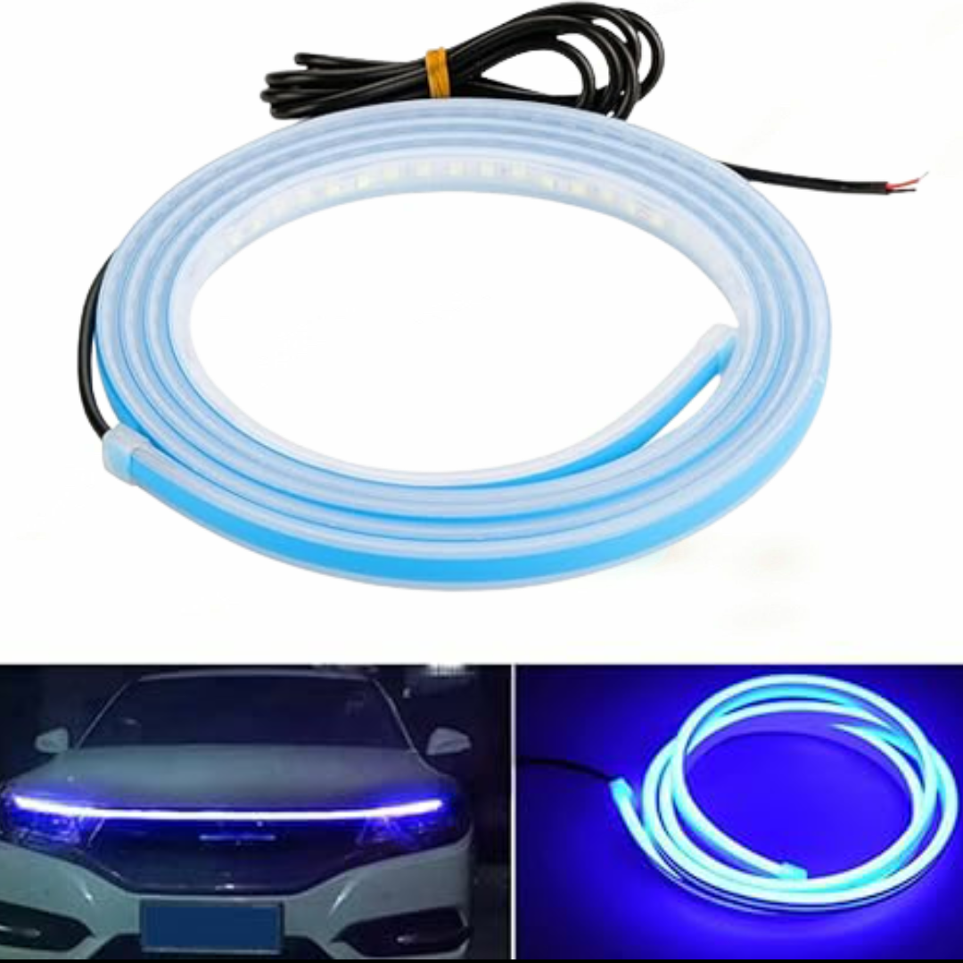 Car Hood LED Light Strip 4 Feet Flexible Strip LED Daytime Running Lights for Bonnet