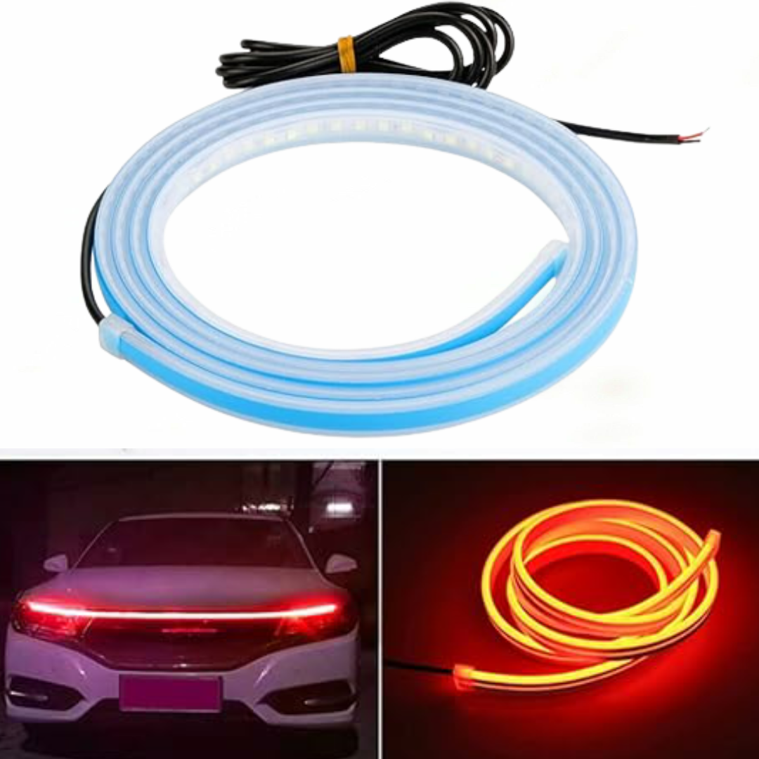 Car Hood LED Light Strip 4 Feet Flexible Strip LED Daytime Running Lights for Bonnet