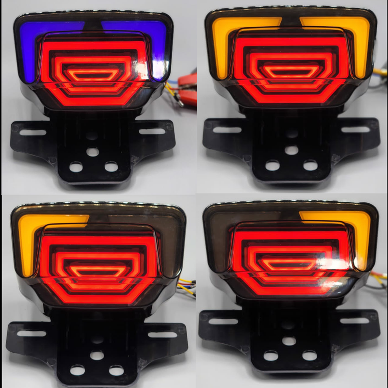 Motorcycle LED Smoke Back Light Tail Light with Indicators Turn Signal Fancy Sporty For CD 70 & CG 125