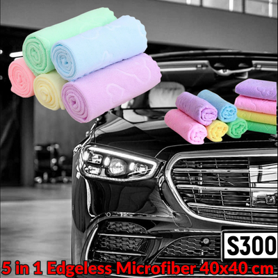 5 in 1 Edgeless Microfiber Cloth, For Cleaning And Dusting 40x40 cm 5Pcs Set