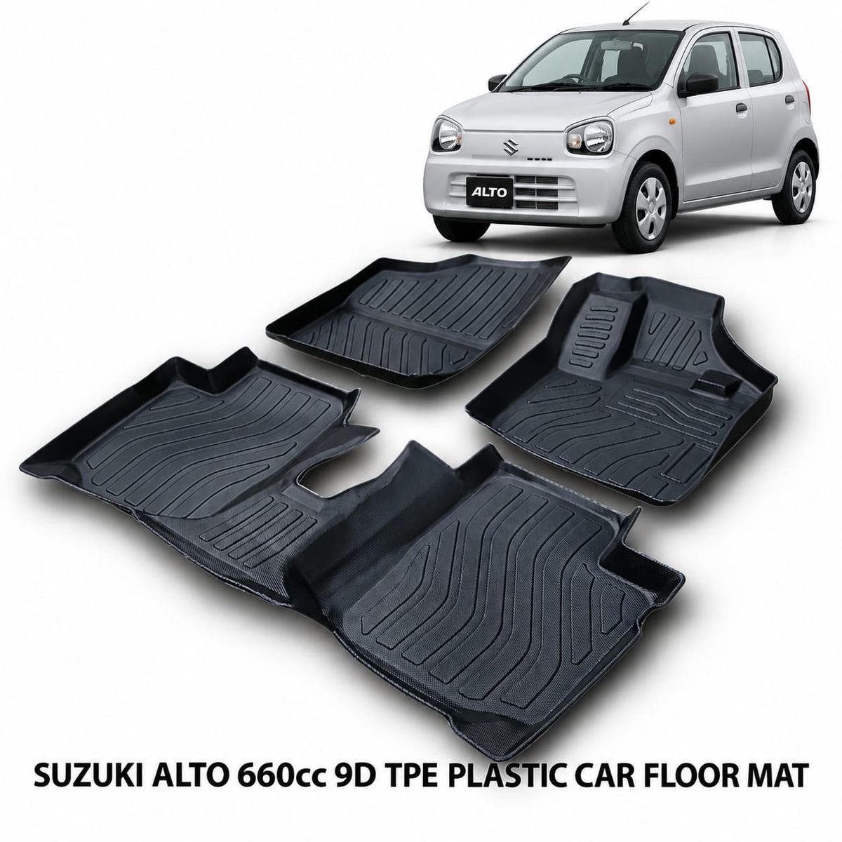 Suzuki Alto Heavy Duty All-Weather TPE Car Floor Mats in Premium Quality