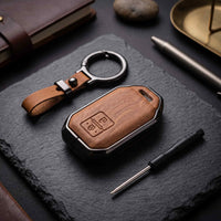 Suzuki Fronx 2026 Model Elite Series Metallic Car Key Case Luxury Zinc Alloy Protection Case(Brown)