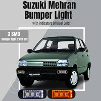 Suzuki Mehran Bumper Light 3 SMD With DRL+Indicator New Design Made In Pakistan