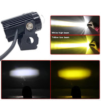 1 Pc TFMOTO Mini Driving Fog Light Dual Color In Metal Body With Switch