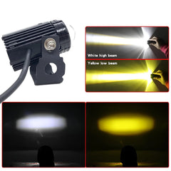 TFMOTO Mini Driving Fog Light Dual Color In Metal Body With Switch 1 Pc