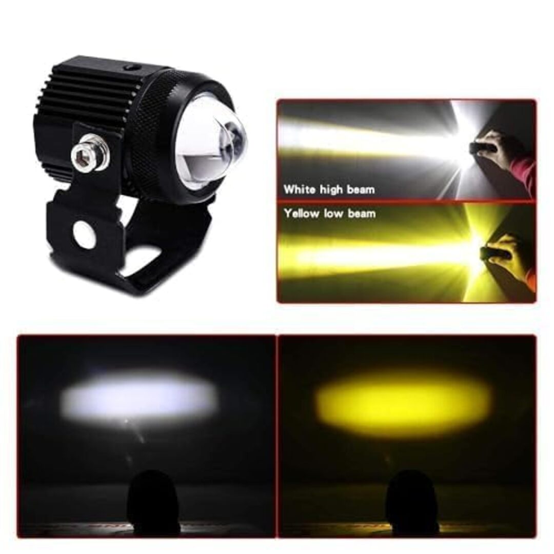 TFMOTO Mini Driving Fog Light Dual Color In Metal Body With Switch 1 Pc