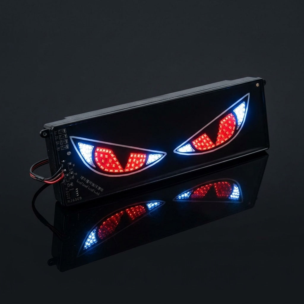 Eyes LED Back Light LED Demon Eyes Universal Light Red & White Car Back Screen Aggressive Eye LED Panel