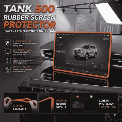 Tank 500 Display Screen Silicone Rubber Protection LCD Edges Protector (Brown)