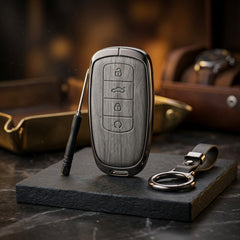 Tiggo 7 Elite Series Metallic Car Key Case Luxury Zinc Alloy Protection Case(Grey)