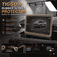Tiggo 9 Display Screen Silicone Rubber Protection LCD Edges Protector (Black)