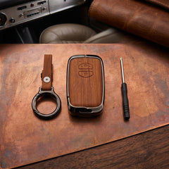 Toyota Aqua 2012-2021 Model Elite Series Metallic Car Key Case Luxury Zinc Alloy Protection Case(Brown)